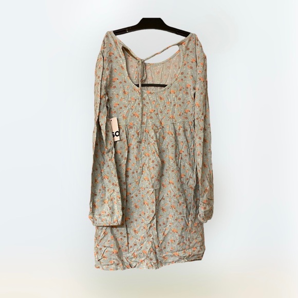 Dress by SO in Blue Extra Small XS Floral Long Sleeve - Picture 4 of 7